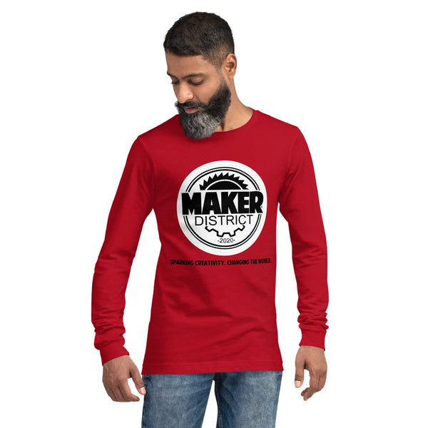 Red Unisex Long Sleeve Maker District Shirt