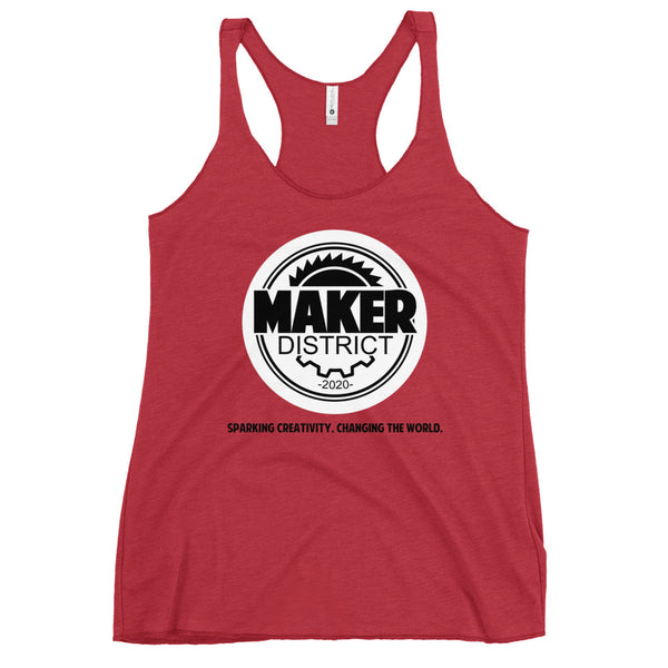 Women’s Red Racerback Maker District Tank Top