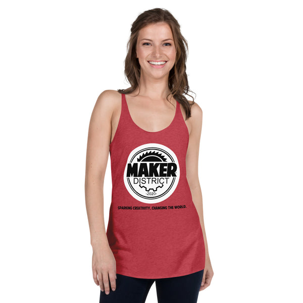 Women’s Red Racerback Maker District Tank Top