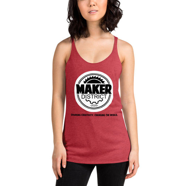 Women’s Red Racerback Maker District Tank Top