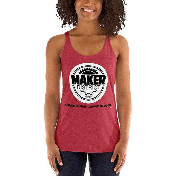 Women’s Red Racerback Maker District Tank Top