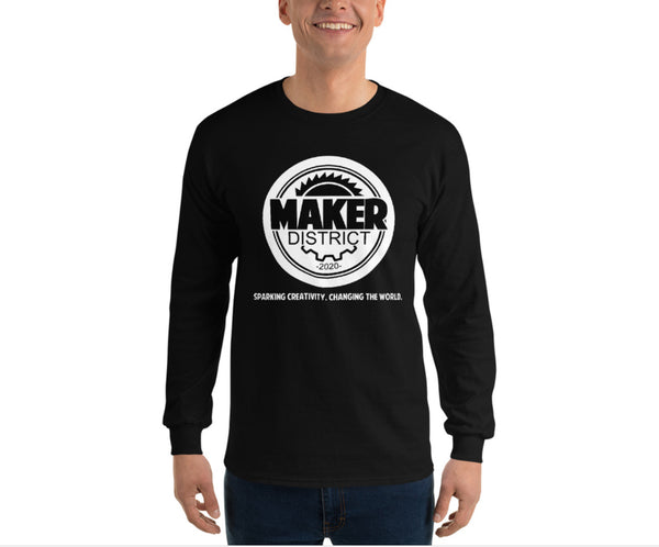 Black Unisex Long Sleeve Maker District Shirt