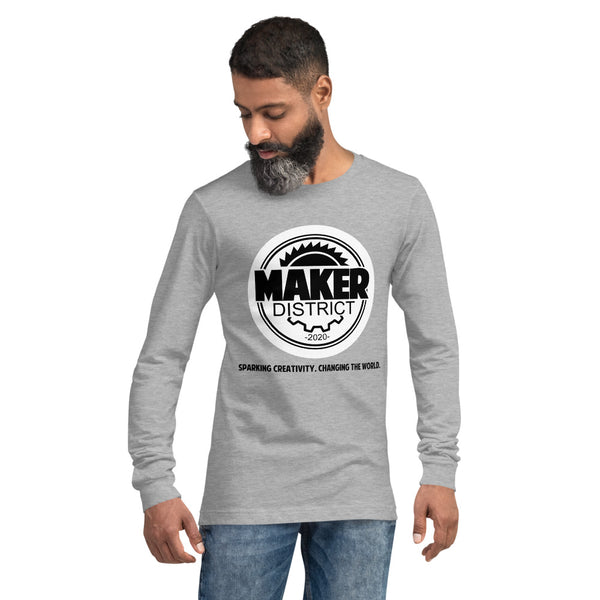 Gray Unisex Long Sleeve Maker District Shirt