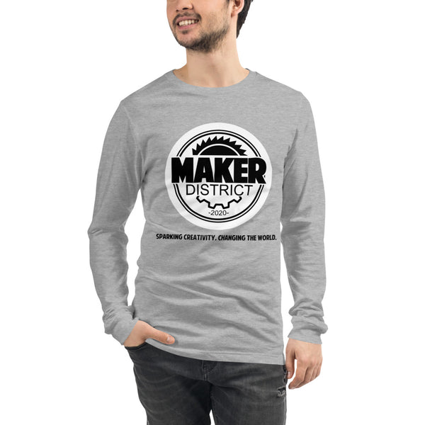 Gray Unisex Long Sleeve Maker District Shirt
