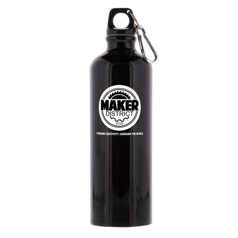Black 26oz Aluminum Maker District Water Bottle